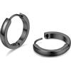 PROSTEEL Orecchini Uomo Donna 14mm Cerchio Piccoli Huggie Acciaio Impermeabile