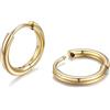 PROSTEEL Orecchini Uomo Donna 10mm Cerchio Piccoli Huggie Acciaio Impermeabile