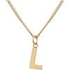 GD GOOD.designs Catena con lettere in oro 18 carati L - Catena impermeabile in oro da donna con ciondolo dalla A alla Z e catena con lettere iniziali