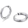 PROSTEEL Orecchini Uomo Donna 10mm Cerchio Piccoli Huggie Acciaio Impermeabile