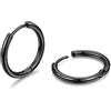 PROSTEEL Orecchini Uomo Donna 14mm Cerchio Piccoli Huggie Acciaio Impermeabile