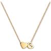 GD GOOD.designs Collana con lettera G e ciondolo a cuore | Collana personalizzata in acciaio inox 316L - placcata oro 18K | Collana regolabile da donna 42-47 cm