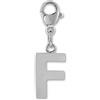 GD GOOD.designs Ciondolo con lettera F - catenina Ciondolo iniziale in acciaio inossidabile I ciondolo in acciaio chirurgico per braccialetto charm.