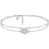 GD GOOD.designs Cavigliera da donna | Cavigliera argento multistrato con cuore infinito - Impermeabile e regolabile (22-27 cm) | Gioiello alla caviglia in acciaio inox 316L argento