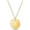 GD GOOD.designs Collana di lettere in oro (regolabile) Collana in oro con ciondolo a lettera rotonda (A)