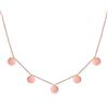 GD GOOD.designs Catena con piastrine Rosa da donna - impermeabile | Collana 5 monete | Gioielli Boho in acciaio inossidabile