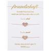 GD GOOD.designs Bracciale dell'amicizia per il migliore amico I Regali BFF per signore e ragazze I Bracciali in tessuto per 2 con ciondolo a cuore placcato in oro 18 carati (Amicizia)