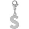 GD GOOD.designs Ciondolo con lettera S - catenina Ciondolo iniziale in acciaio inossidabile I ciondolo in acciaio chirurgico per braccialetto charm.