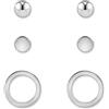GD GOOD.designs Set di orecchini da donna - tre orecchini a perno skin-friendly in argento, oro o oro rosa I Gioielli all'orecchio con placcatura in oro 18 carati incl. scatola regalo