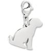 GD GOOD.designs Charms pendente cane con chiusura a moschettone | Pendente per collana in argento in acciaio inox 316L | Charm per bracciale componibile in argento | Impermeabile e ipoallergenico