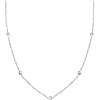 GD GOOD.designs Collana di cristallo da donna con pietre di zirconia cubica bianca (4 mm) I Collana scintillante in acciaio inossidabile in oro o argento 18 carati (Argento)