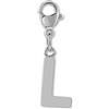 GD GOOD.designs Ciondolo con lettera L - ciondolo a catena Charm iniziale in acciaio inossidabile - acciaio chirurgico per braccialetto charm