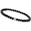 GD GOOD.designs Bracciale da donna in agata con pietre naturali autentiche e perline in argento 925 I Bracciale in pietra naturale composto da perline sfaccettate da 4 mm - Incl. sacchetto regalo