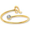 GD GOOD.designs Anello Segno Zodiacale Leone Oro con Zirconia - Placcato Oro 18K in Acciaio 316L | Regolabile 52-60, Resistente all'Acqua - Con Scatola Regalo