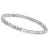 GD GOOD.designs Bracciale in pietra di luna arcobaleno per donna con pietre naturali autentiche e perla in argento 925 - Bracciale di pietre preziose I Braccialetto con perle di pietra naturale da 4 mm