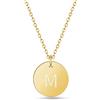 GD GOOD.designs Collana di lettere in oro (regolabile) Collana in oro con ciondolo a lettera rotonda (M)