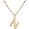 GD GOOD.designs Catena con lettere in oro 18 carati N - Catena impermeabile in oro da donna con ciondolo dalla A alla Z e catena con lettere iniziali