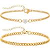 J.Fée Bracciali Coppia Braccialetti Amicizia Bracciali Amicizia Bracciale Donna Argento 925 Bracciale Donna Oro Con Cuore Forma zirconi Regalo Amica Regali Fidanzato Natale Regali di Coppia