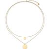 GD GOOD.designs EST. 2015 Catena doppia per donne con piastrine - collana impermeabile di monete a doppia fila in oro, argento o oro rosa I Catena di piastrine a strati in acciaio inossidabile