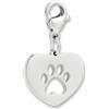 GD GOOD.designs Charms pendente zampa con chiusura a moschettone | Pendente per collana in argento in acciaio inox 316L | Charm per bracciale componibile in argento | Impermeabile e ipoallergenico