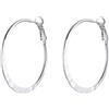 PROSTEEL Orecchini Donna Cerchio in Acciaio Inossidabile, in Colore Argento 40mm Orecchino a Cerchio Piatti