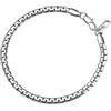 PROSTEEL Bracciale Uomo Argento a Catena Veneziana 22CM Braccialetto Uomo Acciaio a Treccia Metallica Stile Urbano Impermeabile Ipoallergenico