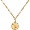 GD GOOD.designs EST. 2015 Collana con segno zodiacale in oro con pietra portafortuna da donna - Collana placcata in oro 18 carati con ciondolo zodiacale, Acciaio inossidabile