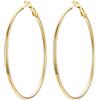 PROSTEEL Orecchni Cerchio Donna 60MM Orecchini a Cerchio Grandi Minimalismo per Ragazza Orecchini Acciaio Chirurgico Ipoallergenico Leggero Orecchini Oro