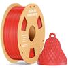 DEEPLEE Filamento PETG Rapido 1.75 mm, Bobina da 1 kg Rosso, Alta Resistenza agli Urti, Stampa Fino a 638 mm/s per Stampanti 3D FDM