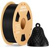 DEEPLEE Filamento PETG Rapido 1.75 mm, Bobina da 1 kg Nero, Alta Resistenza agli Urti, Stampa Fino a 638 mm/s per Stampanti 3D FDM