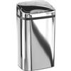 HOMCOM Cestino Spazzatura 30L Apertura e Chiusura Automatica Argento
