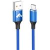 Aioneus Cavo USB Type-C 1.8M, Cavetto USB Cellulare C Ricarica Rapida Filo Caricatore USBC Nylon Caricabatterie Carica Cavo USB USB C Per Samsung Galaxy S25 S24 S23 S22 Ultra iPhone 16 15 Pro Max Pixel, Blu