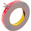 FIXCHORD Nastro Biadesivo Extra Forte, Nastro Adesivo di Montaggio Forte e Impermeabile per Strisce Luminose a LED, Auto, Decorazioni per Casa e Ufficio, Grigio (15.4FT×0.59IN)