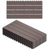 WOLTU Piastrelle per Pavimenti da Esterno Mattonelle Pavimentazione ad Incastro Click-Deck in Legno Composito, con 6 Pannelli da 30x60 cm Marrone