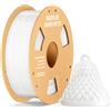 DEEPLEE Filamento PETG Rapido 1.75 mm, Bobina da 1 kg Bianco, Alta Resistenza agli Urti, Stampa Fino a 638 mm/s per Stampanti 3D FDM
