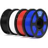 ELEGOO PETG Filamento 1,75 mm Nero/Bianco/Rosso/Blu 4KG, Filamento per Stampante 3D Precisione Dimensionale +/- 0,02 mm, Bobina da 1kg Compatibile con la Maggior Parte delle Stampanti 3D FDM