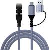 Wigearss 2 in 1 Cavo da USB 3.0/USB C a RJ45 Ethernet CAT 6, Cavo USB 3.0/Tipo C a RJ45 LAN Gigabit per MacBook e Laptop, 2M