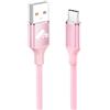 Aioneus Cavo USB Type-C 1.8M, Cavetto USB Cellulare C Ricarica Rapida Filo Caricatore USBC Nylon Caricabatterie Carica Cavo USB USB C Per Samsung Galaxy S25 S24 S23 S22 Ultra iPhone 16 15 Pro Max Pixel, Rosa