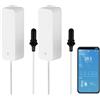 Zecamin Termometro igrometro Smart con sonda, misuratore di temperatura e umidità per acquario WiFi con monitoraggio remoto tramite app, sensore di temperatura per frigorifero interno, compatibile Alexa. 2PCS