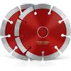 Flintronic Disco Da Taglio Diamantato, Taglio Secco, 2pz-115mm（Rosso）