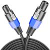 deleyCON 2m PA Altoparlante - Qualità Studio - in puro Rame OFC - Collegamento per PA 2 Poli 2x 2,5mm² (AWG13) 8,3mm - Blocco Metallo