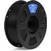 ELEGOO PETG Filamento 1,75 mm Nero 1KG, Filamento per Stampante 3D Precisione Dimensionale +/- 0,02 mm, Bobina da 1kg Compatibile con la Maggior Parte delle Stampanti 3D FDM