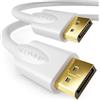 deleyCON 1m DisplayPort - 4K 2160p 3D HDCP - DP (20 Pin) Connettore a DP (20 Pin) Connettore - PC Notebook Monitor Scheda Grafica - Bianco