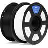 ELEGOO PETG Filamento 1,75 mm Nero Bianco 2KG, Filamento per Stampante 3D Precisione Dimensionale +/- 0,02 mm, Bobina da 1kg Compatibile con la Maggior Parte delle Stampanti 3D FDM
