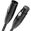 deleyCON 3,0m Cavo Audio XLR - Qualità da Studio - in Puro Rame OFC (AWG24) - Cavo da Microfono con Soppressione EMI e RFI - con Bloccaggio in Metallo e Contatti Placcati oro - DMX 3 Poli