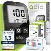 adia glucometro (mg) + 110 strisce per glicemia + 110 lancette, 1 pungidito, 1 astuccio, glicemia misurare kit completo per il monitoraggio della glicemia per diabetici