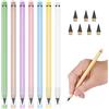 Vicloon Penna Senza IInchiostro Eterna, 7Pcs Matita con Gomma, con Colori Assortiti Bambini Adulti Home Office Materiale Scolastico