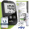 adia Glucometro mg/dL - Misuratore Glicemia Kit Completo per Diabetici con 10 Strisce Glicemia, 10 Lancette, Pungidito e Astuccio