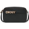 DKNY Avril Camera Bag, Pelle Rivestita in 100% Poliuretano Donna, Nero e Oro