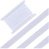 GORGECRAFT Rotolo di Nastro Adesivo con Fascia Elastica Antiscivolo in Silicone da 9m*12mm con Cinghia Elastica in Gomma da 5mm Nastro in Fibra per Cucito Artigianato Fascia per Capelli Bianco